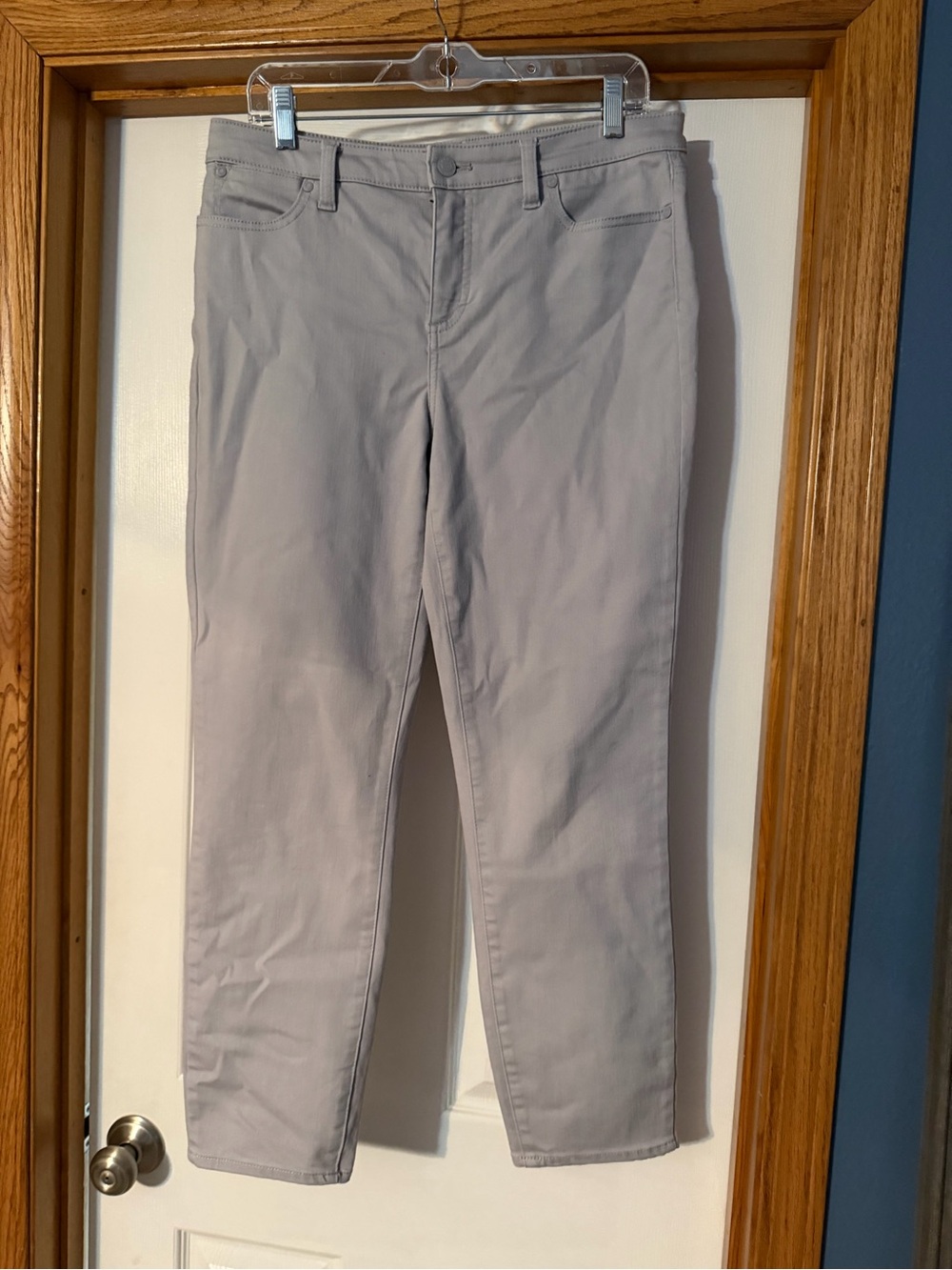 Talbots Flawless Slim Ankle Pants in Light Gray